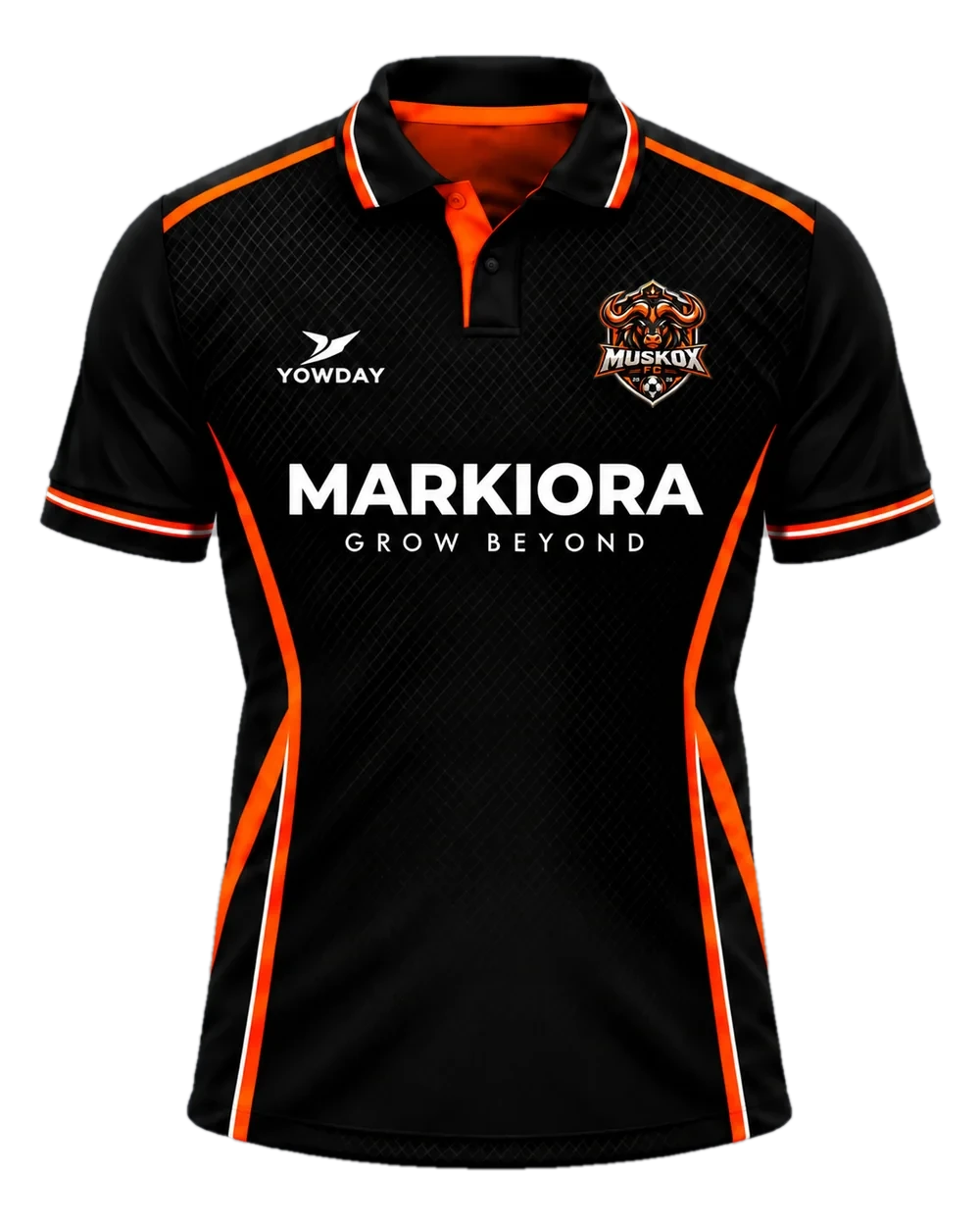 Black MUSKOX FC away football jersey